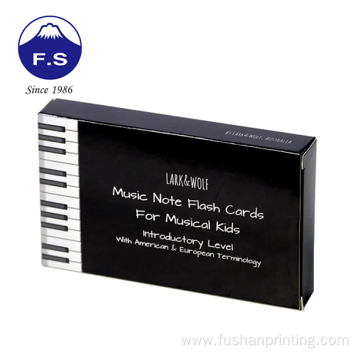 Personalized printing study music flash card for children